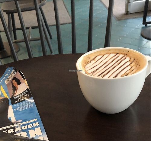 Orangen Mokka mit Hafermilch  at Double Coffee in Luebeck