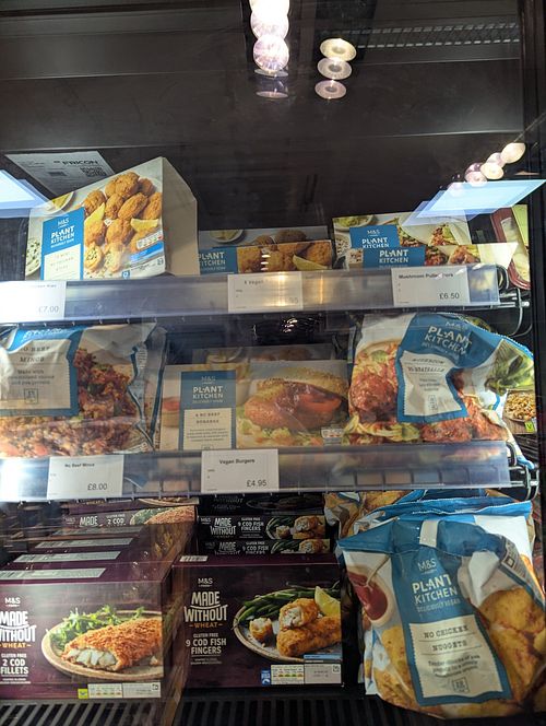 Plant kitchen freezer range at Marks & Spencer in 