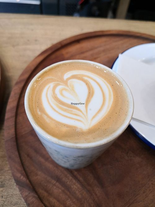 Flat white (oat) at Common Ground in North London