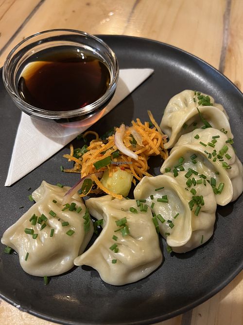 Vegan homemade dumplings  at Maxi's Warung Thai & Indo Food in Aljezur