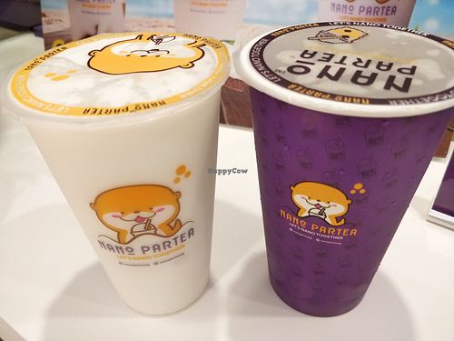 Earl grey bubble tea and coconut shake shake at Nano Partea - Citylink Mall in Central Singapore