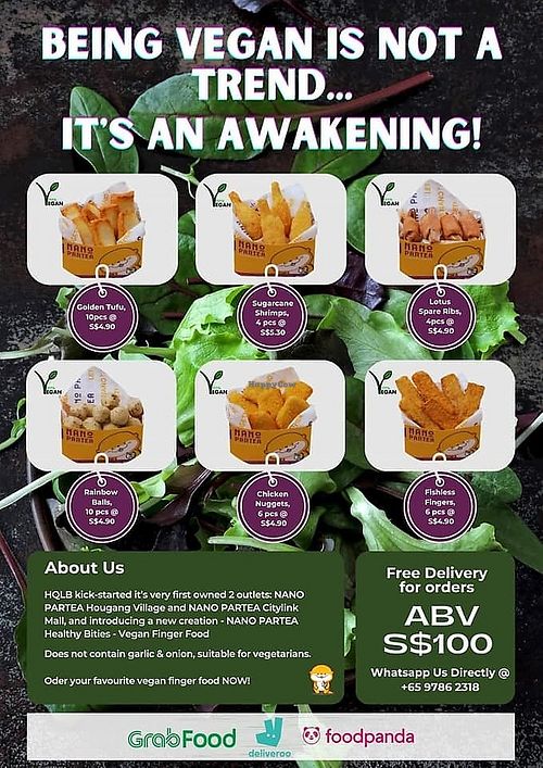 Veganism is hot!
Photo by Sam Lama at Nano Partea - Hougang in Northeast Singapore