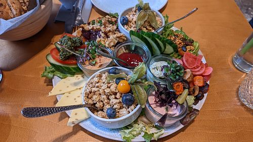 Vegan breakfast platter for two at Leni's in Aachen