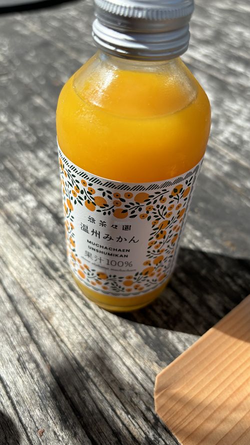 Nice orange juice but tiny!  at Vegan Ramen UZU Tokyo in Tokyo