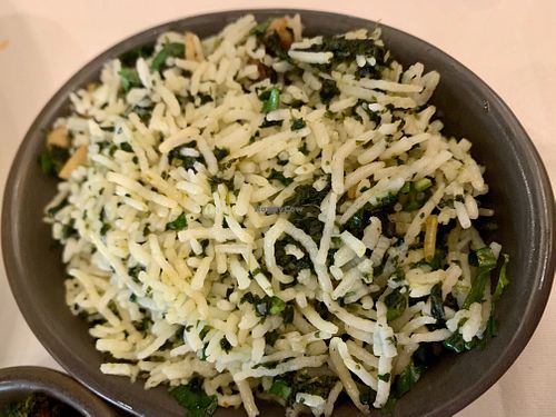 Mushrooms and spinach rice at Riksha in Aberdeen