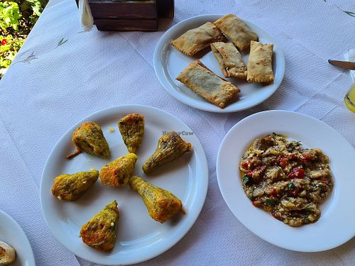 Starters at Georgia's Traditional Taverna in Crete