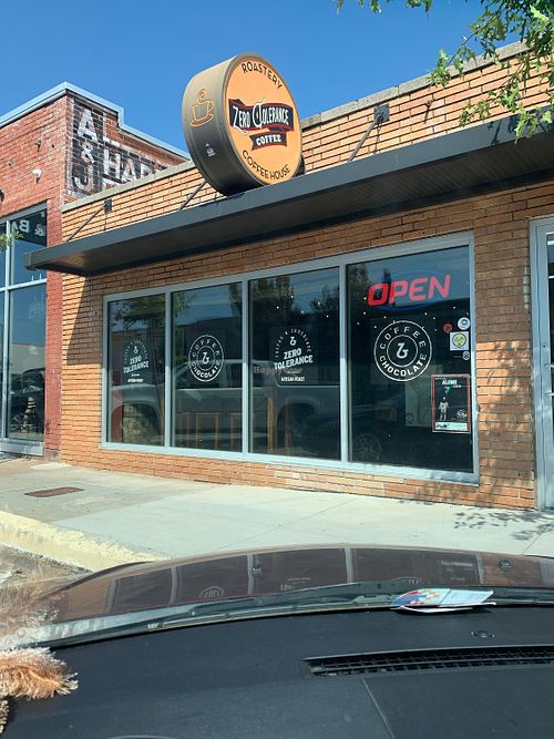 Storefront at Zero Tolerance Coffee in Oklahoma City