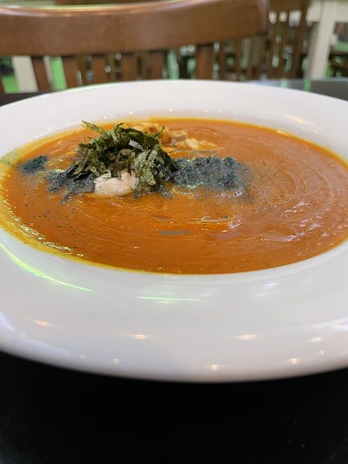 Pumpkin and caju soup at Fifi Almacén in Buenos Aires