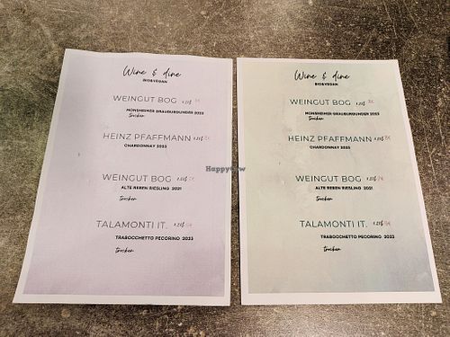 Specials menu page at Verde at Verde in Karlsruhe