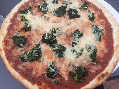 Pizza spinaci at Ristorante La Stella in Bad Bevensen