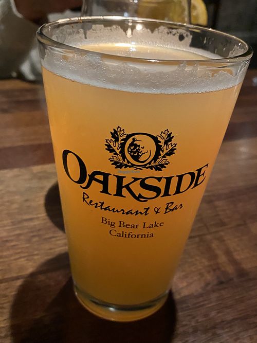 Celebration pint.  at Oakside Restaurant & Bar in Big Bear Lake