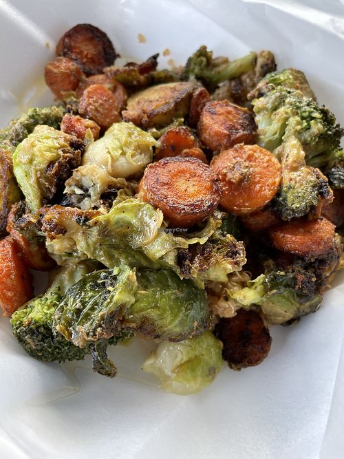 Veggies over quinoa at Food From The Heart in Lindsay