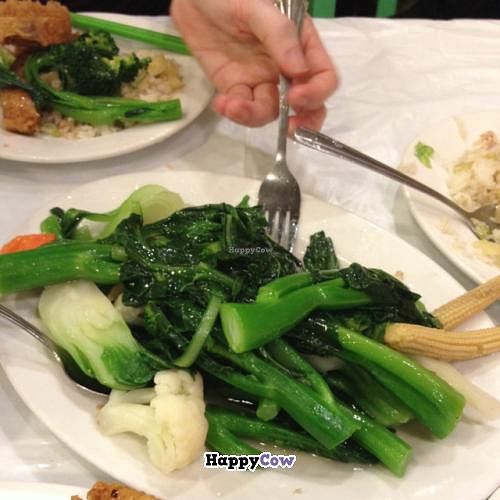 Pan Fried Vegitables at Po Kong Vegetarian Restaurant in Vancouver