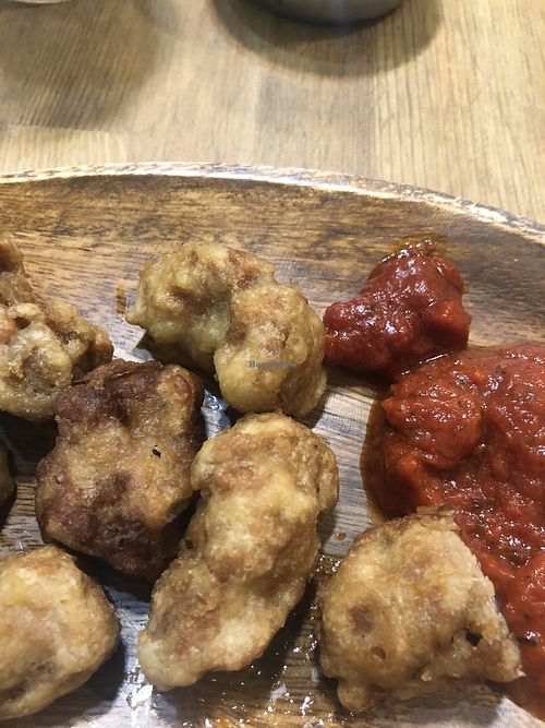 Love this soy karaage!!! at Shama Vegetarian Indian Restaurant in Osaka