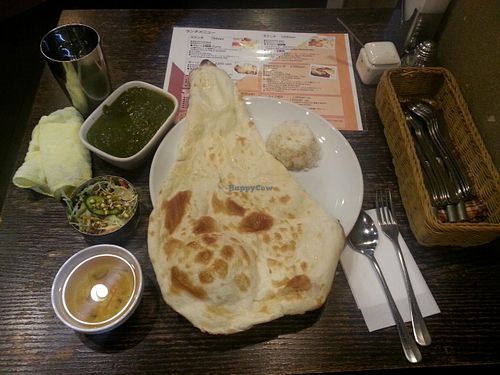 lunch special, about 7 US$ at Shama Vegetarian Indian Restaurant in Osaka