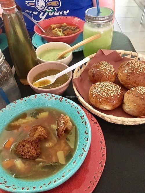 Nice spread! at Trigo Verde in Oaxaca
