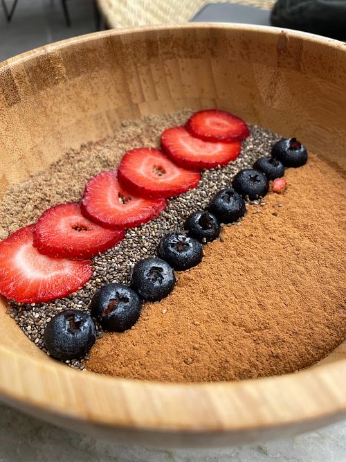 Vegan protein bowl at Coffee LAB in San Jose Del Cabo