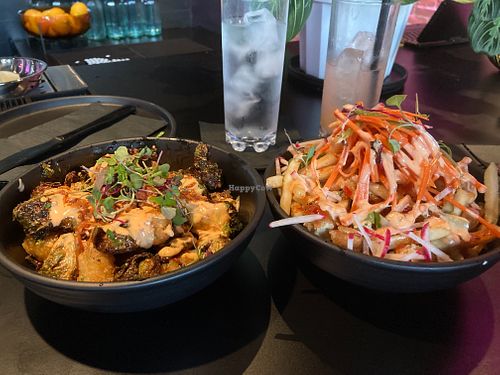 Brussel Sprouts and Banh Mi fries at Stache West Hollywood in West Hollywood