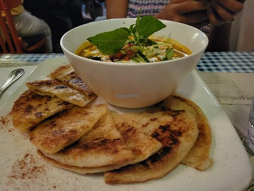Laksa Cha Cha Cha with roti at Veggie4Love in Hong Kong Island