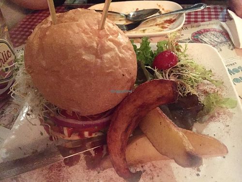 Drama queen burger at Veggie4Love in Hong Kong Island