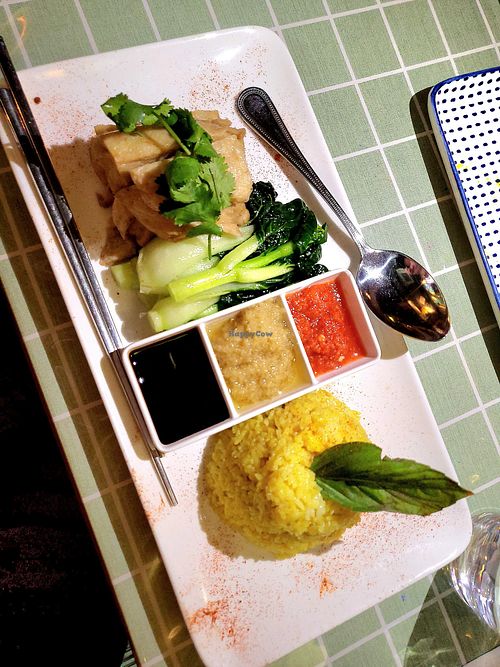 Soi Nam Chick'n rice at Veggie4Love in Hong Kong Island