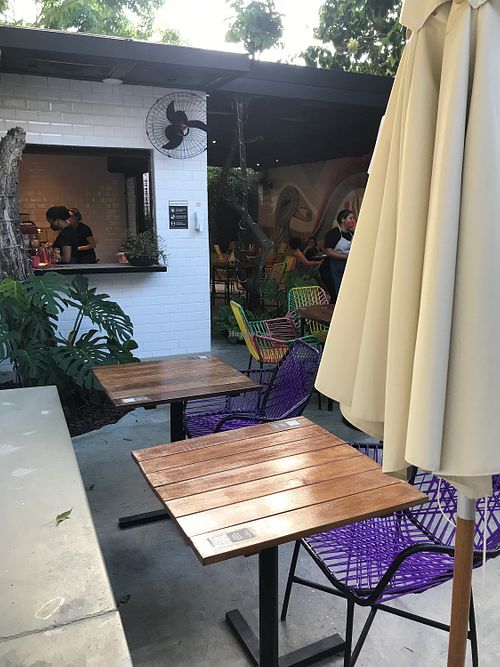 Outside seating at Christal Café in Recife