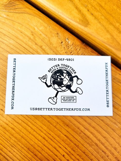 Rewards Card at Better Together Beer and Coffee Cart in Portland