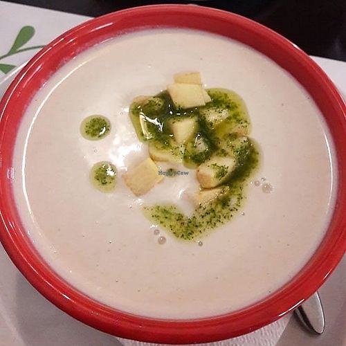 Ajo blanco was so good! at Vegetariano El Calafate in Malaga