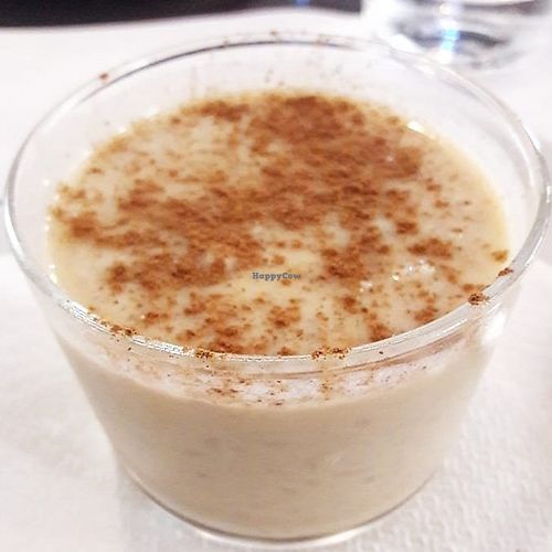 Rice pudding was a part of menu del día. at Vegetariano El Calafate in Malaga
