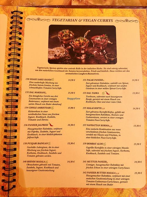 Vegan menu  at Singh in Hamburg