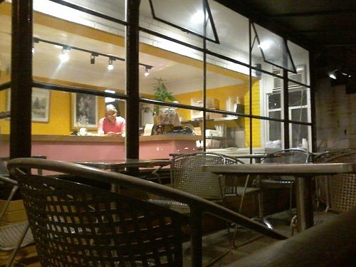 Looking in at Chen's Gourmet Restaurant in Washington