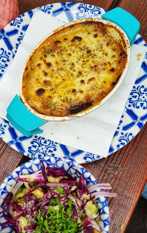 Moussaka (tasty), smaller portion than the other mixed plate at Gaia Kitchen in Vienna