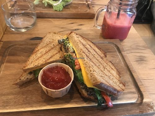 toast and smoothie  at Toasted & Roasted in Eindhoven