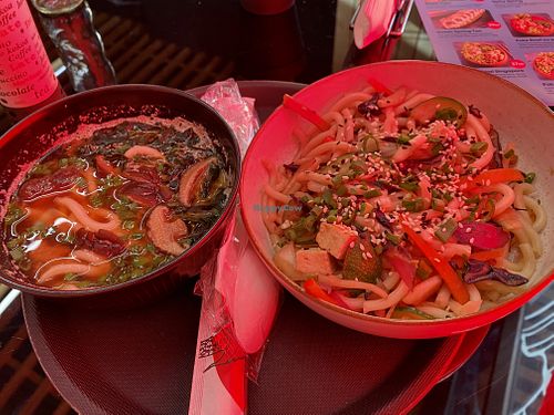 Miso soup + udon noodles  at Sushi Master in Brasov