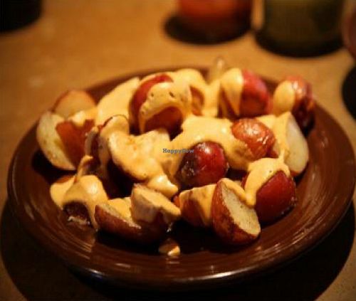 Vegan cheesy potatoes at Cafe Gratitude- Larchmont in Hollywood