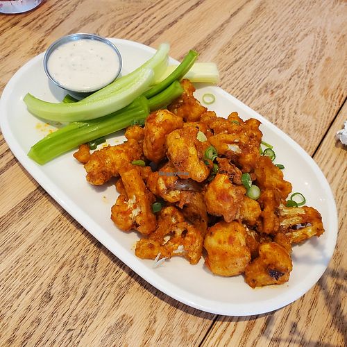 Buffalo cauliflower at Cafe Gratitude- Larchmont in Hollywood