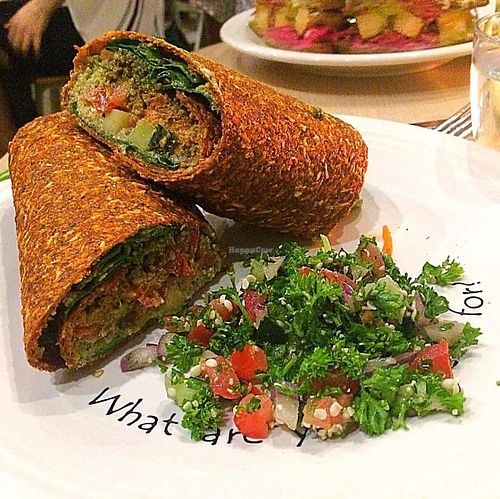 I am HAPPY at Cafe Gratitude- Larchmont in Hollywood