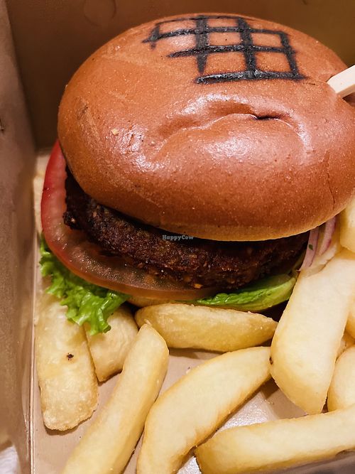 Falafel burger  at Gyros House in Kalampaka