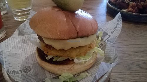 Flower Power burger at The Oak in Bromley