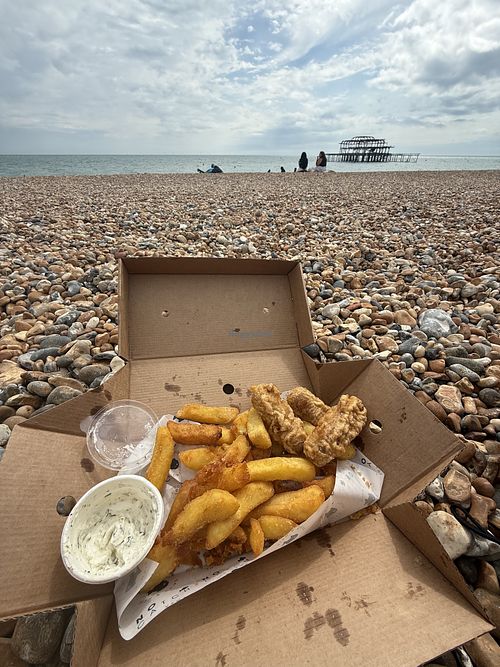 Sausage & Chips  at The No Catch Co in Brighton