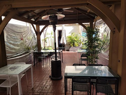 Tables outside #Veganuary at Seoul in Tijuana