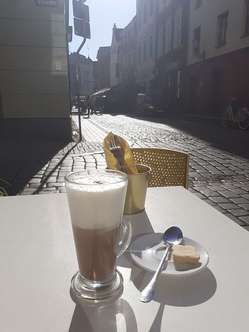 Soy Latte at Bułka in Torun