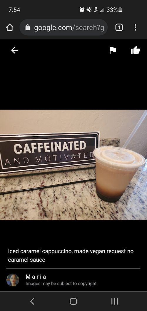 Iced caramel cappuccino at Bean and Rose Coffee in Hollywood