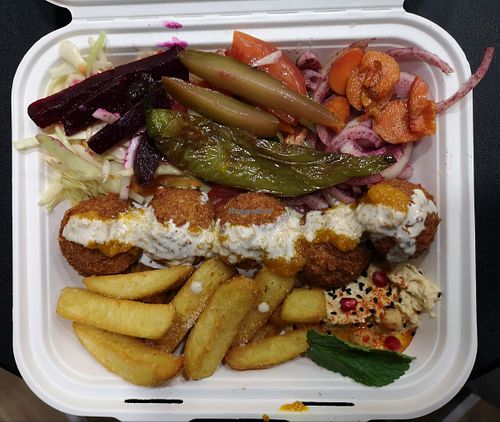 Falafel dinner at FALAFEL n' JUICE in Bradford