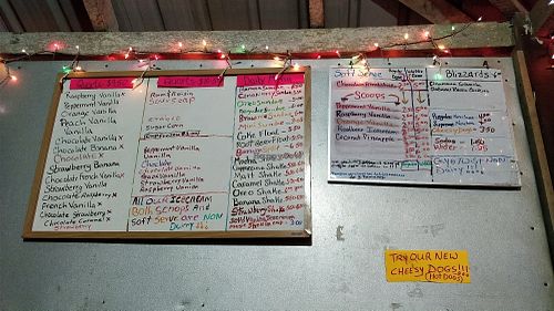 menu board at Cayo Twist in San Ignacio