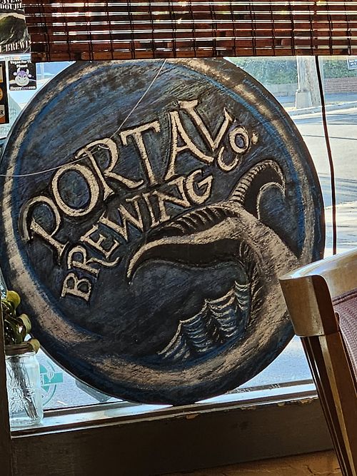 Signage at Portal Brewing in Medford
