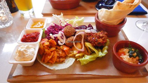 Large mezze at Tel Aviv Urban Food in Warsaw