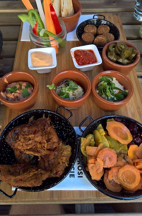 Mixed platter at Tel Aviv Urban Food in Warsaw