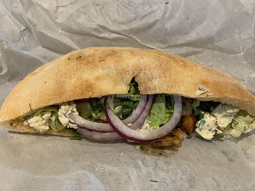 Root down pita pocket…so damn good!  at Burly's in Sacramento