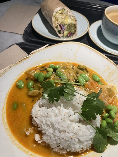 red curry and falafel wrap  at MUC - Dean & David - T2 in Munich